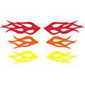 Reflecive Stickers - Flame